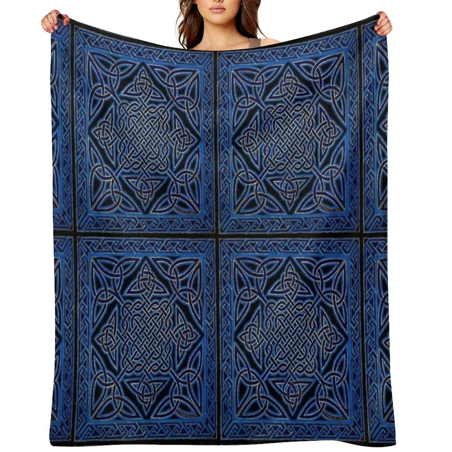 Celtic Meditation Blue All-season Throw Blanket