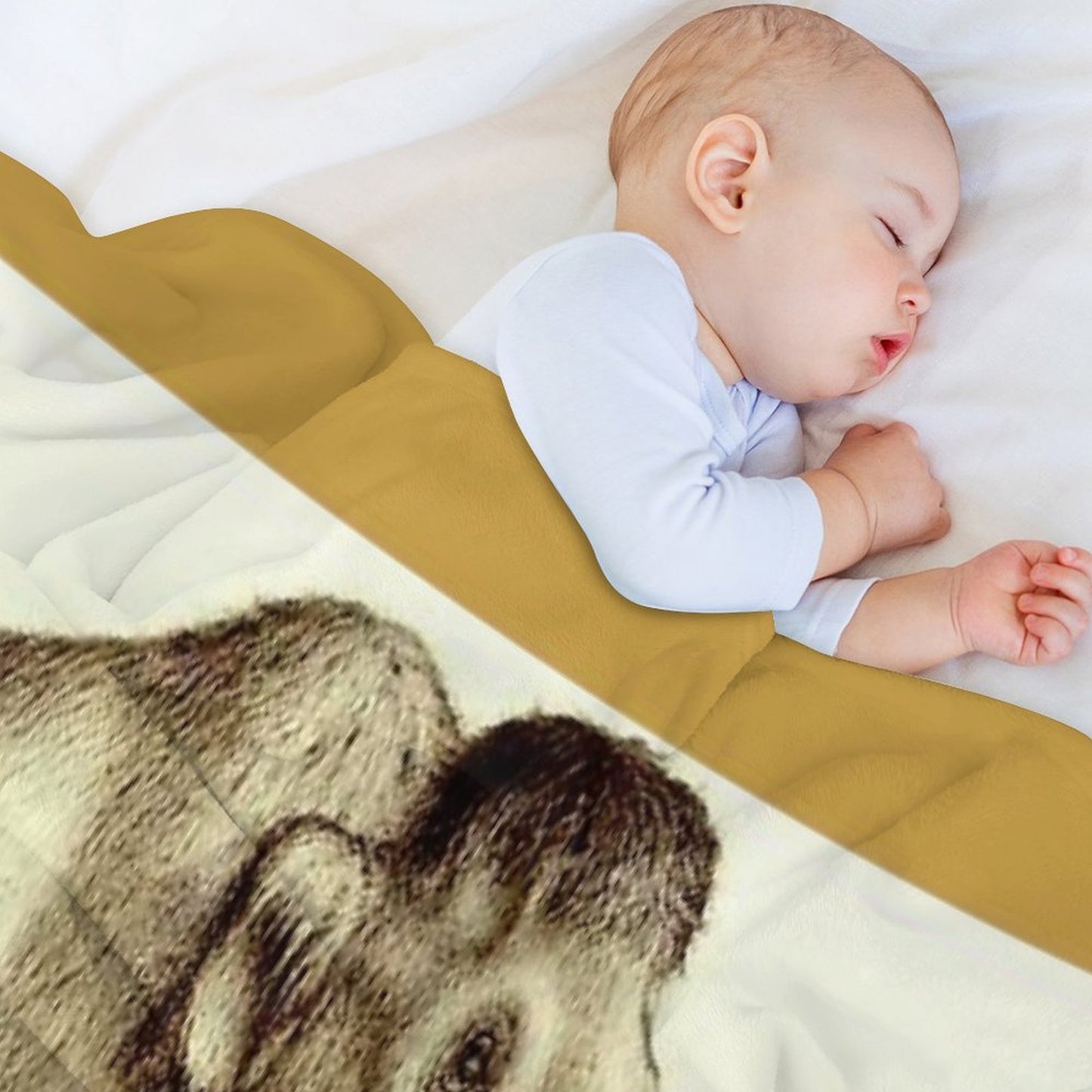WOOLLY MAMMOTHS Extinct Elephant Type Mammal Print Anti-pilling Throw Blanket