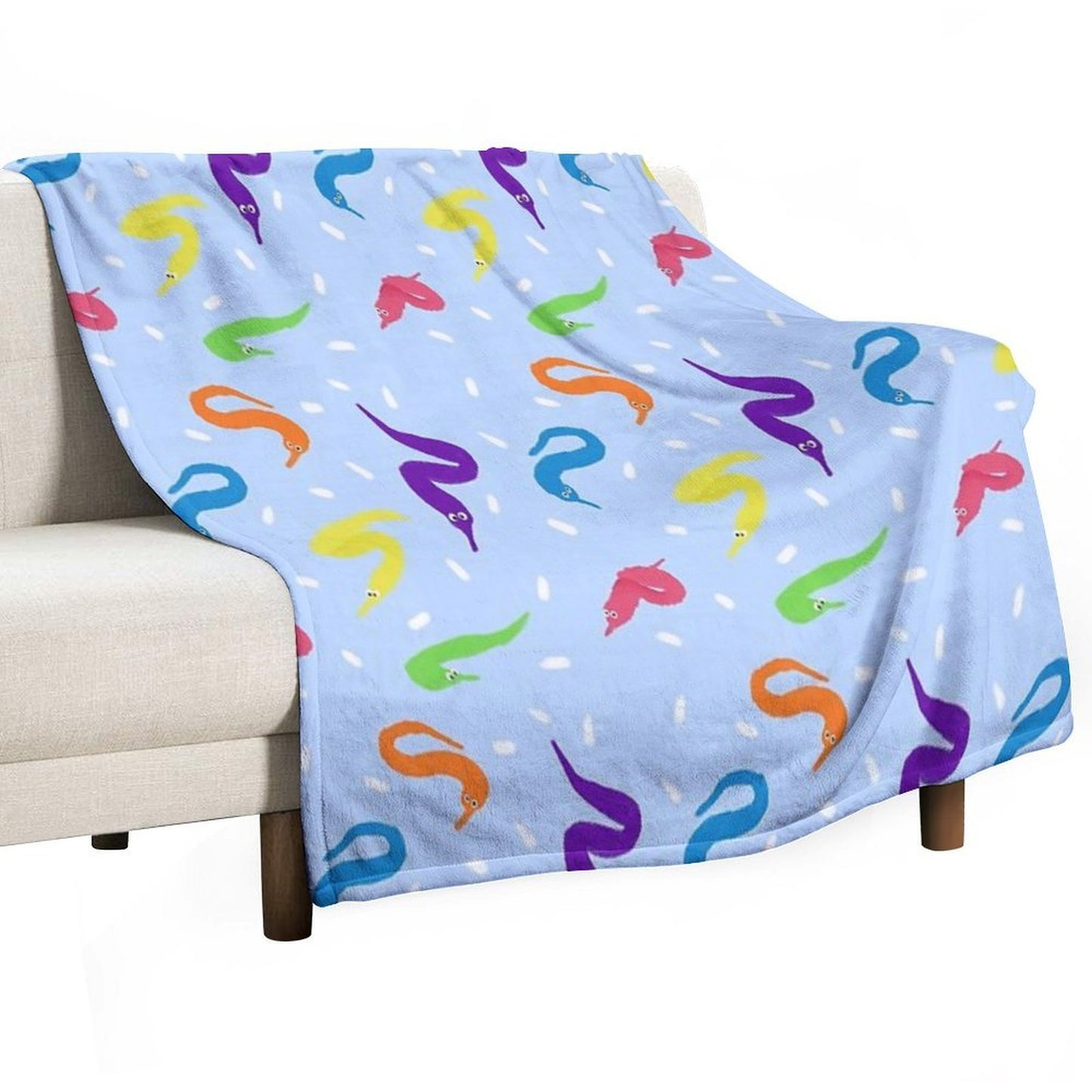 Worm on A String Babey! Eco-conscious Throw Blanket