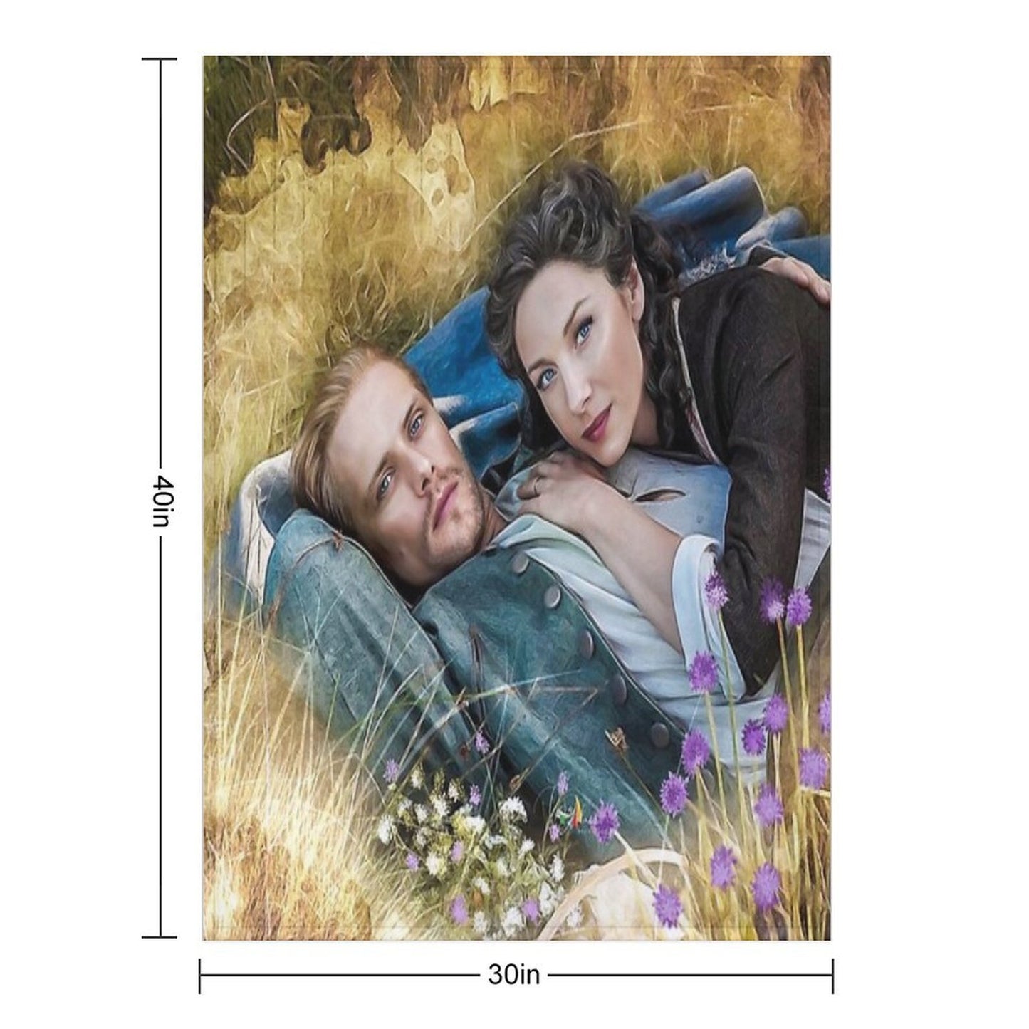 Flowers in The Garden Shrink-resistant Throw Blanket