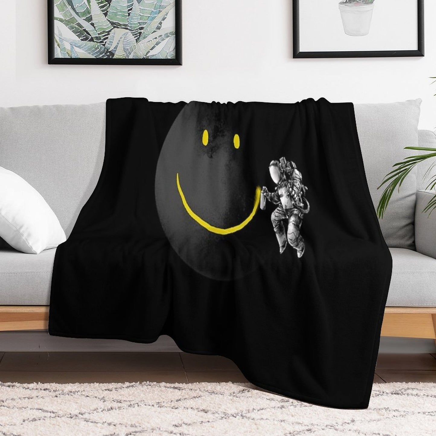 Make A Smile Easy Care Throw Blanket
