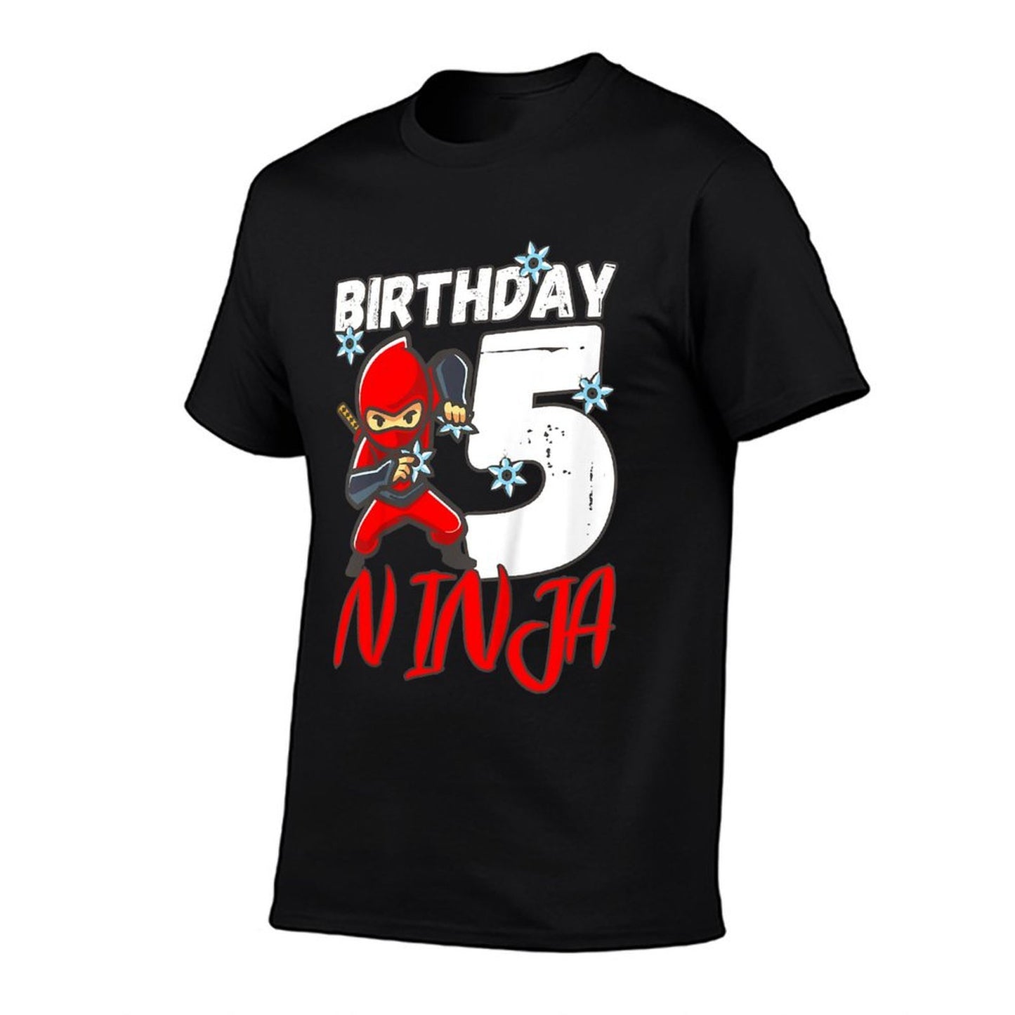 Kids Birthday Ninja 5 Year Old Boy Ninja Birthday 5 Th Boy Graphic-printed T-Shirt