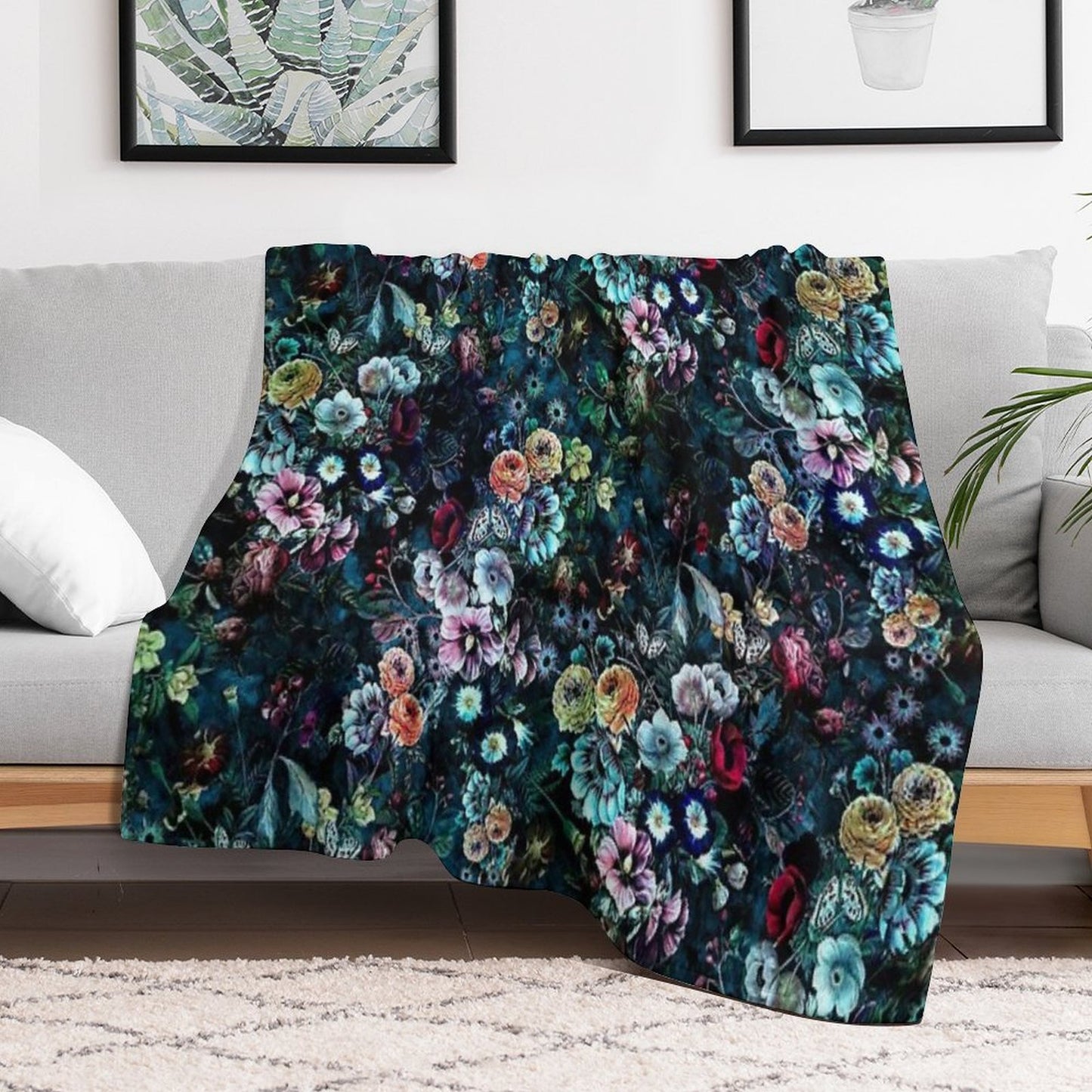 Night Garden Premium Throw Blanket