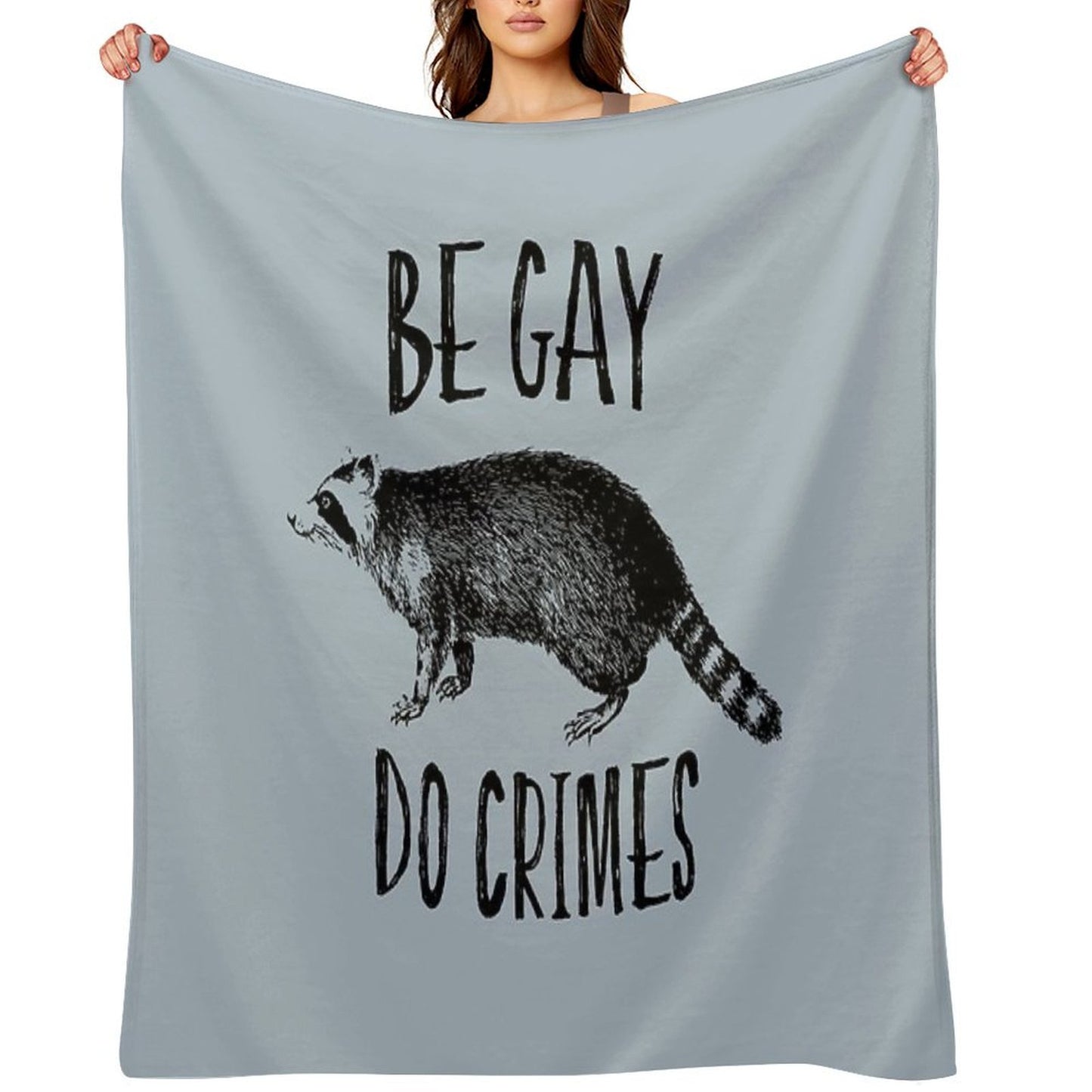 Be Gay, Do Crimes Shrink-resistant Throw Blanket
