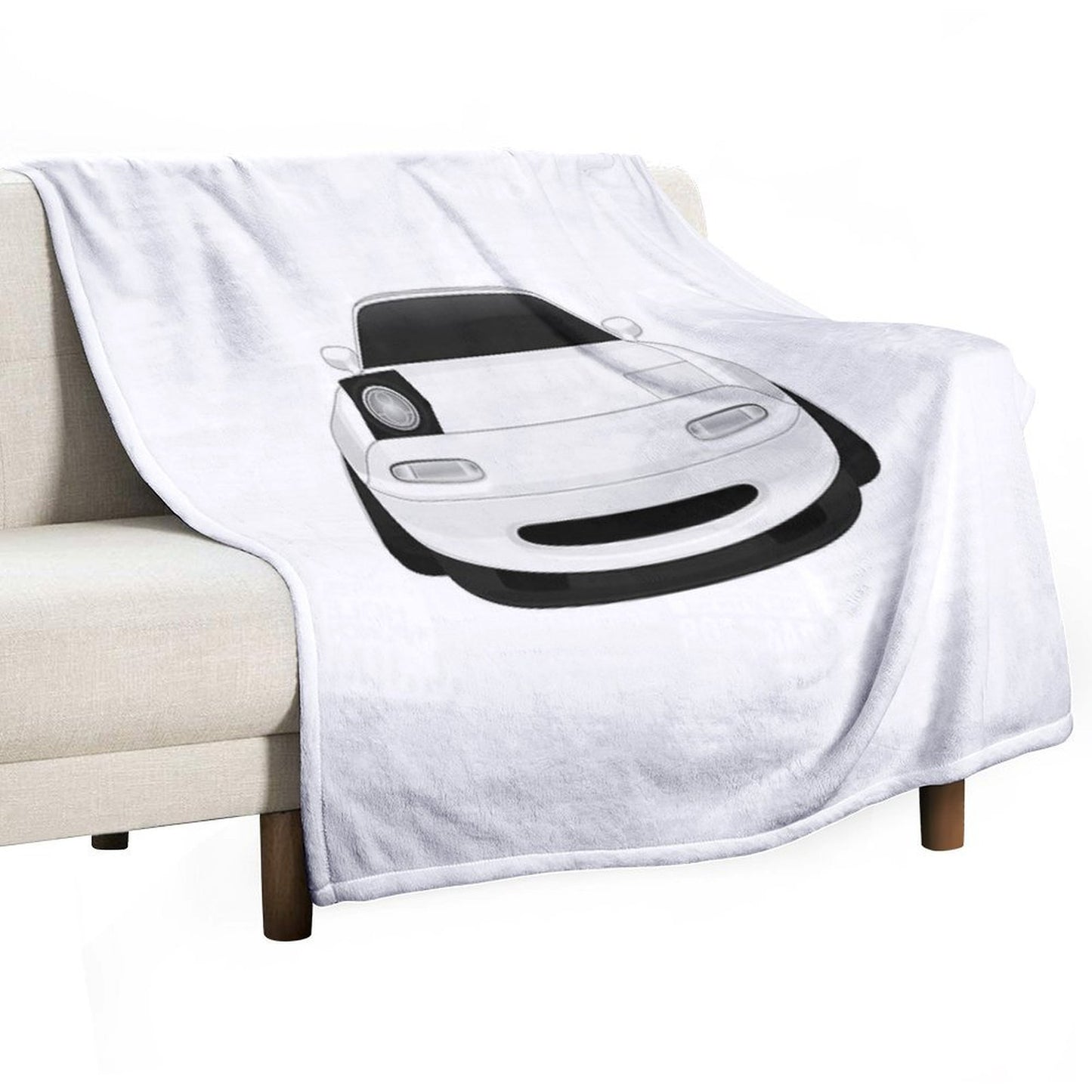 Miata Wink White Premium Throw Blanket