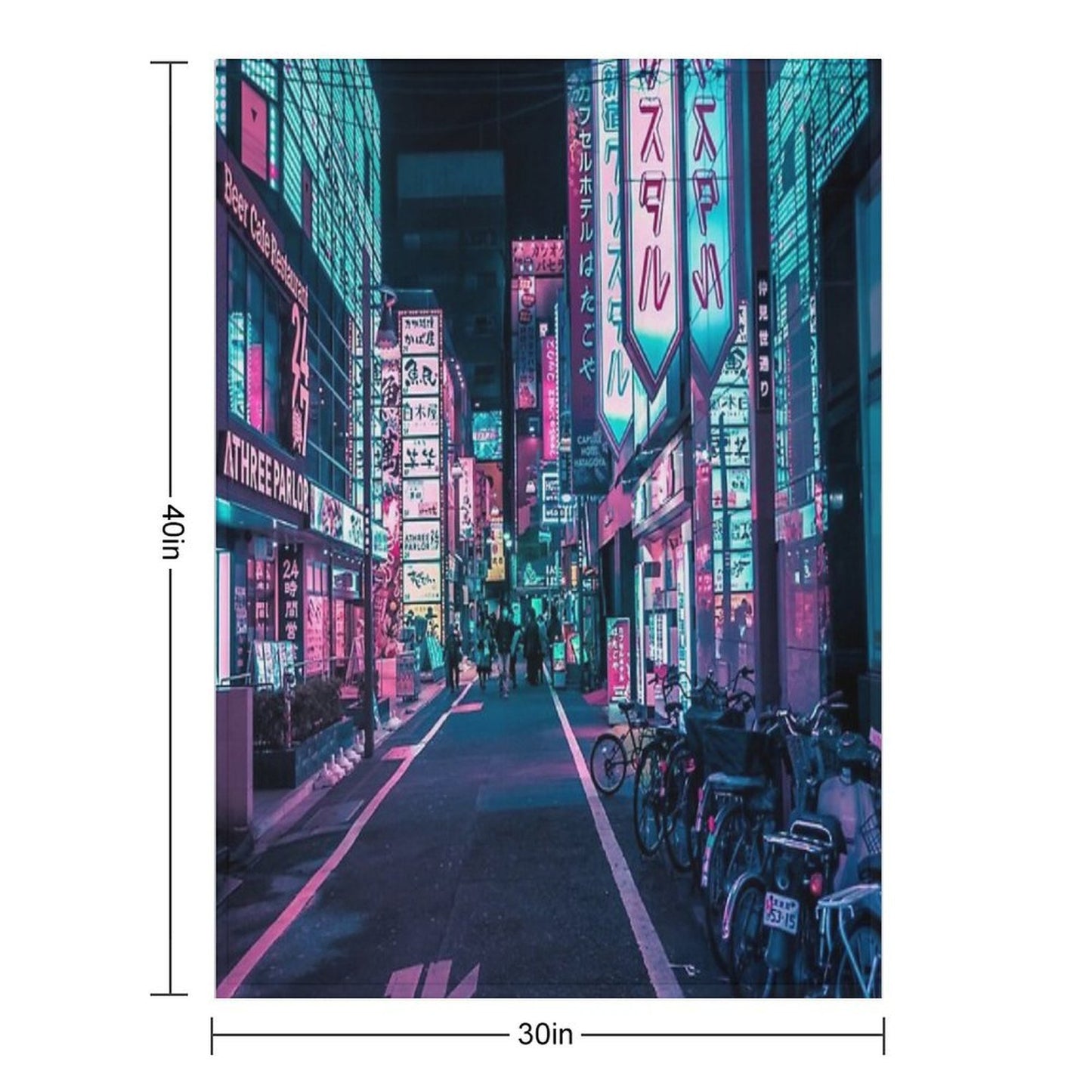 Tokyo - A Neon Wonderland Lightweight Throw Blanket