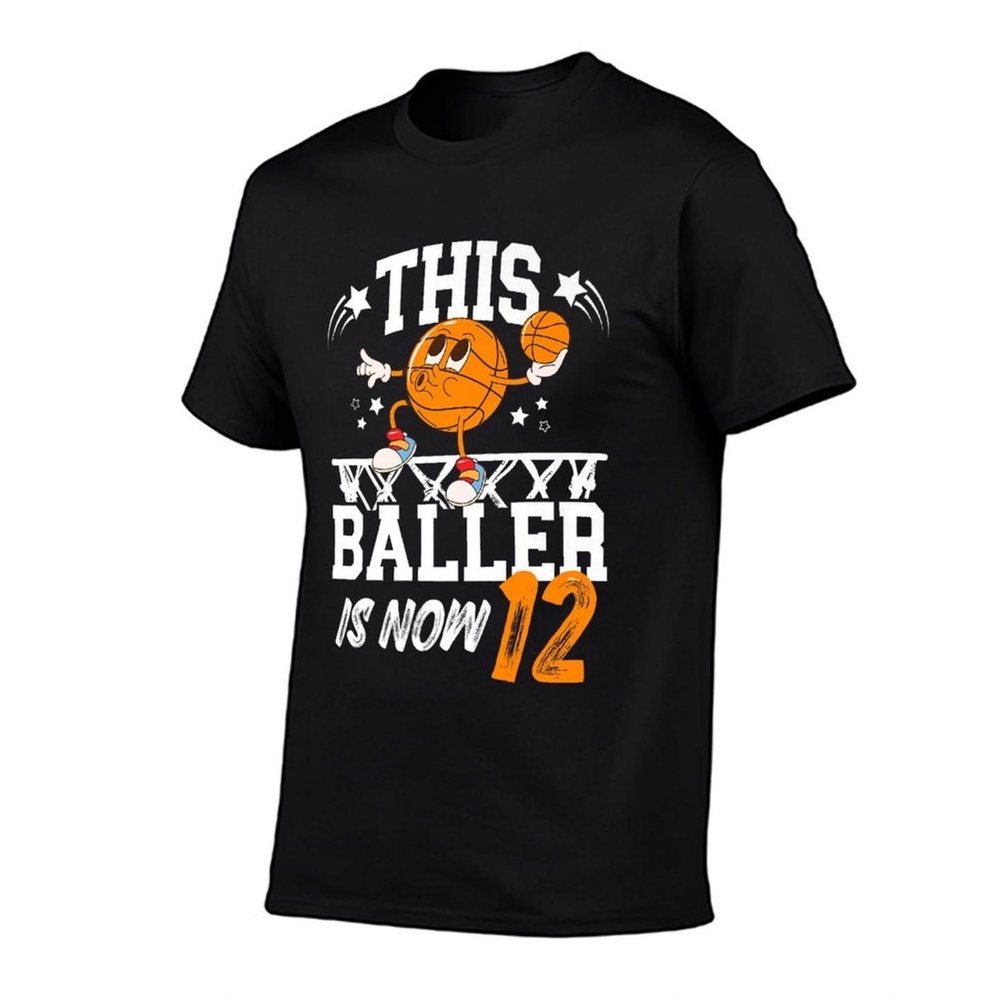12th Basketball Birthday Twelve Year Old Basketball Player Premium Stretchy T-Shirt