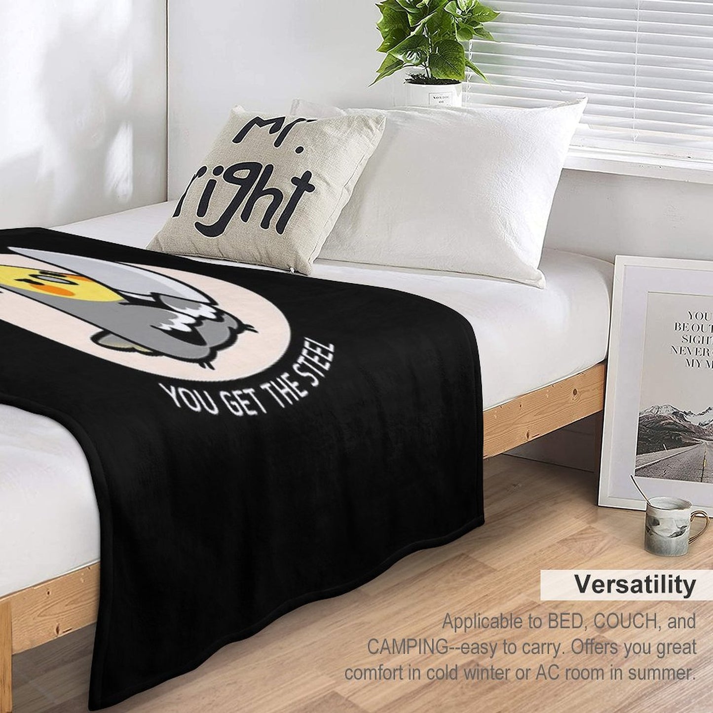 MESS WITH 'TIEL YOU GET THE STEEL All-season Throw Blanket