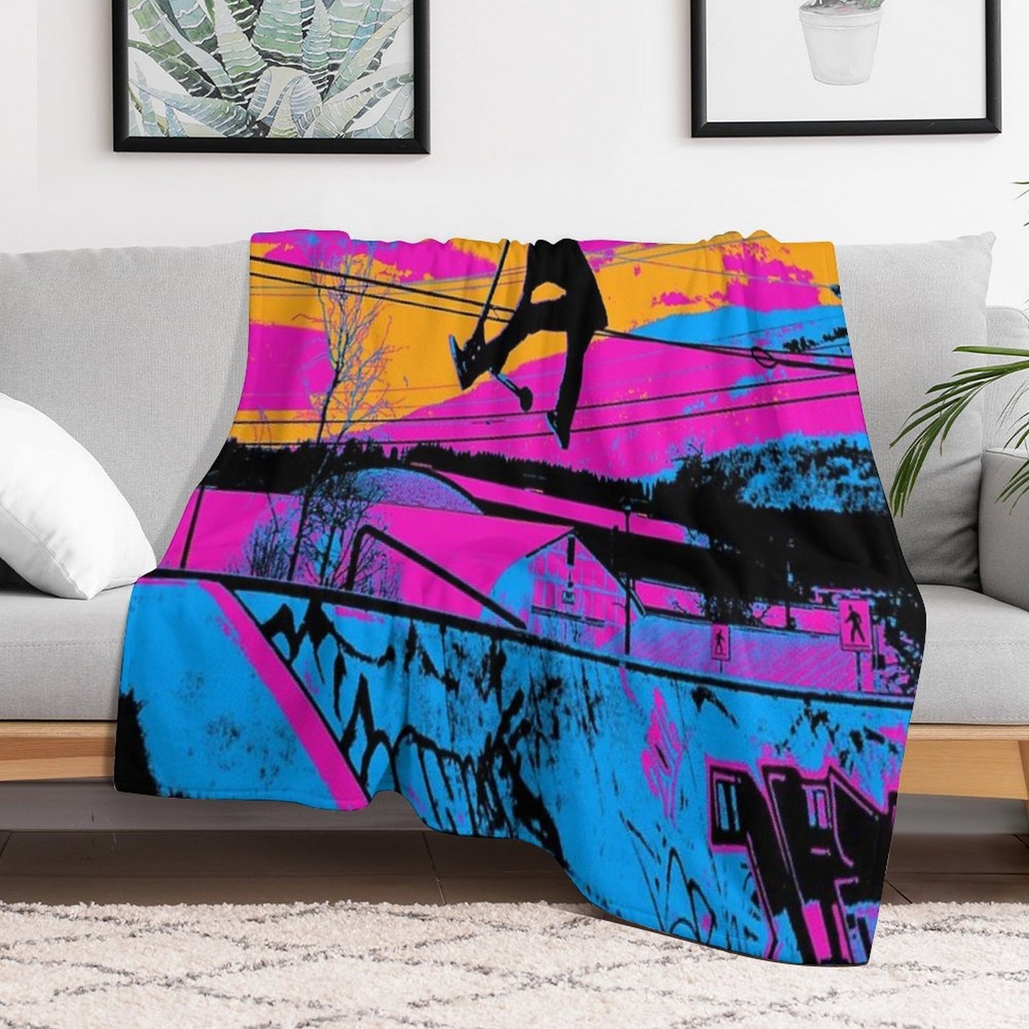 Let's Fly! - Stunt Scooter Versatility Throw Blanket