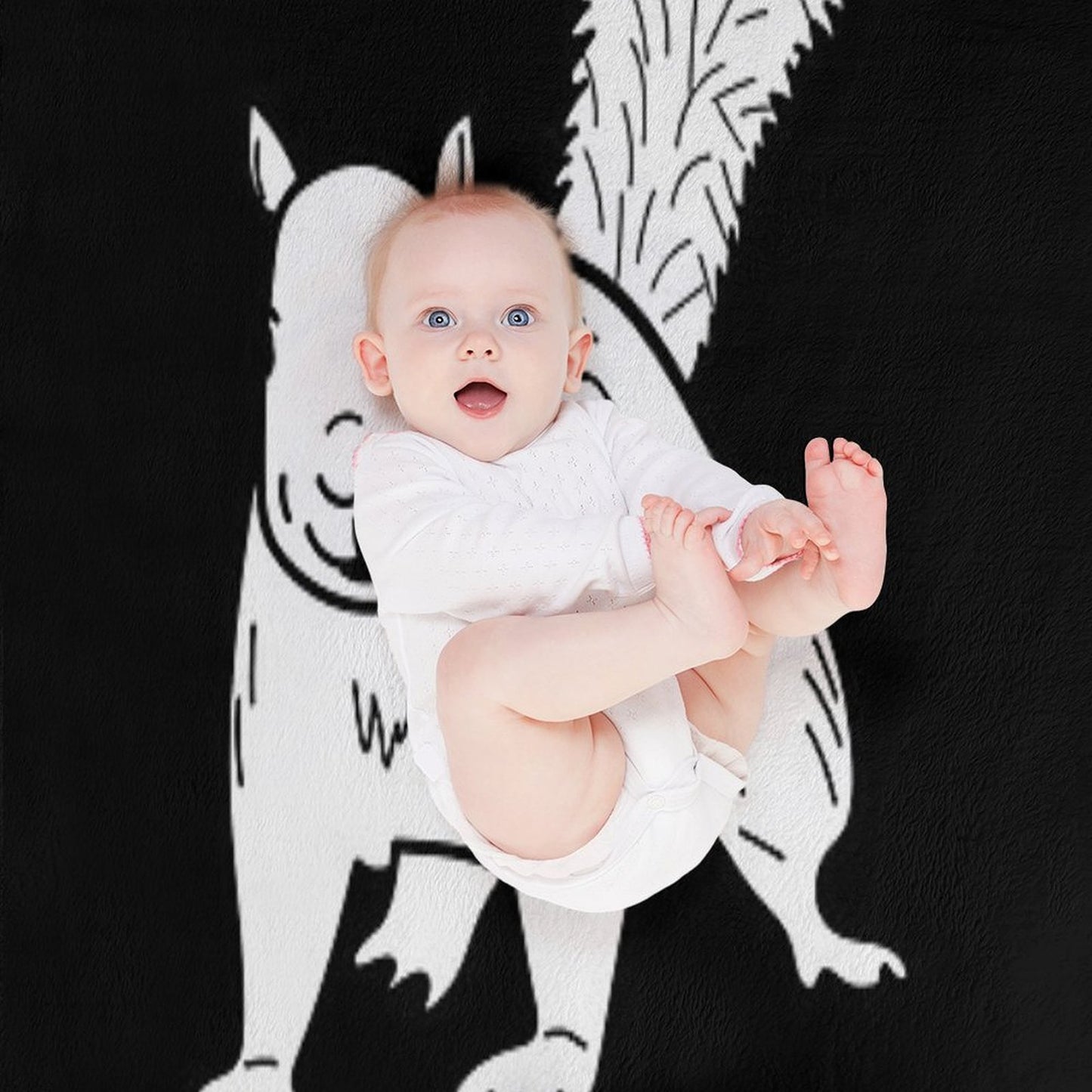 Cute Oberlin White Squirrel Easy Care Throw Blanket