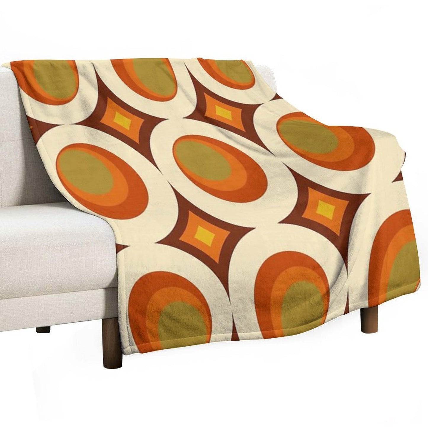 Mid-Century Modern 70s Plush Throw Blanket