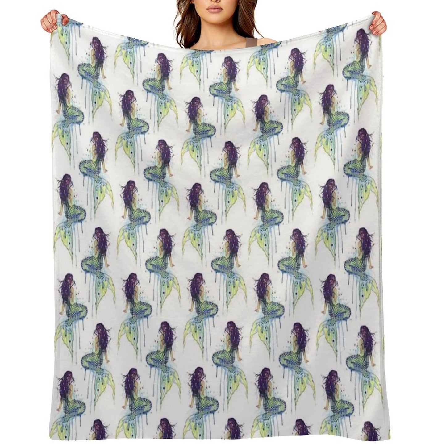 Mermaid Lightweight Throw Blanket