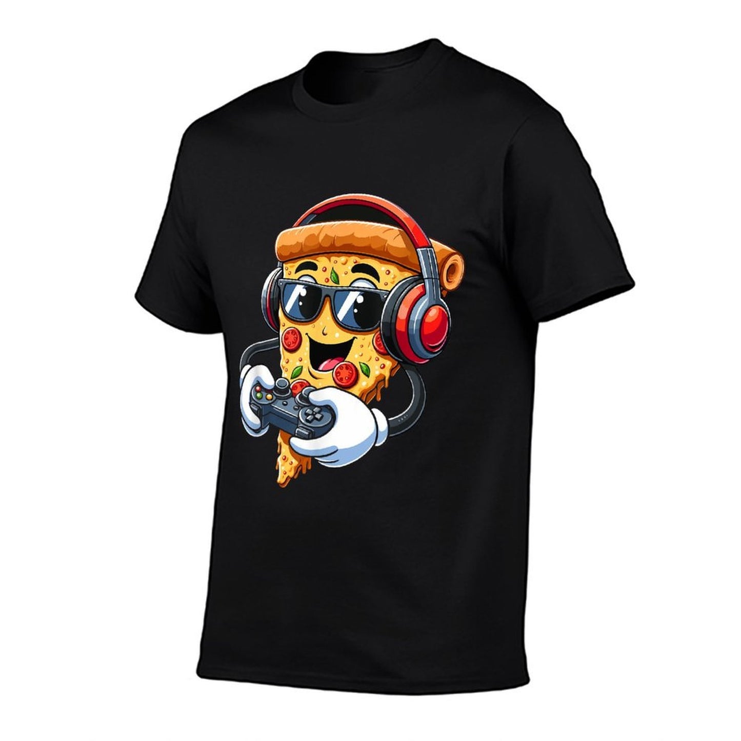 Gamer Pizza Video Gaming Boy Enthusiast Gamern Polyester Blend T-Shirt