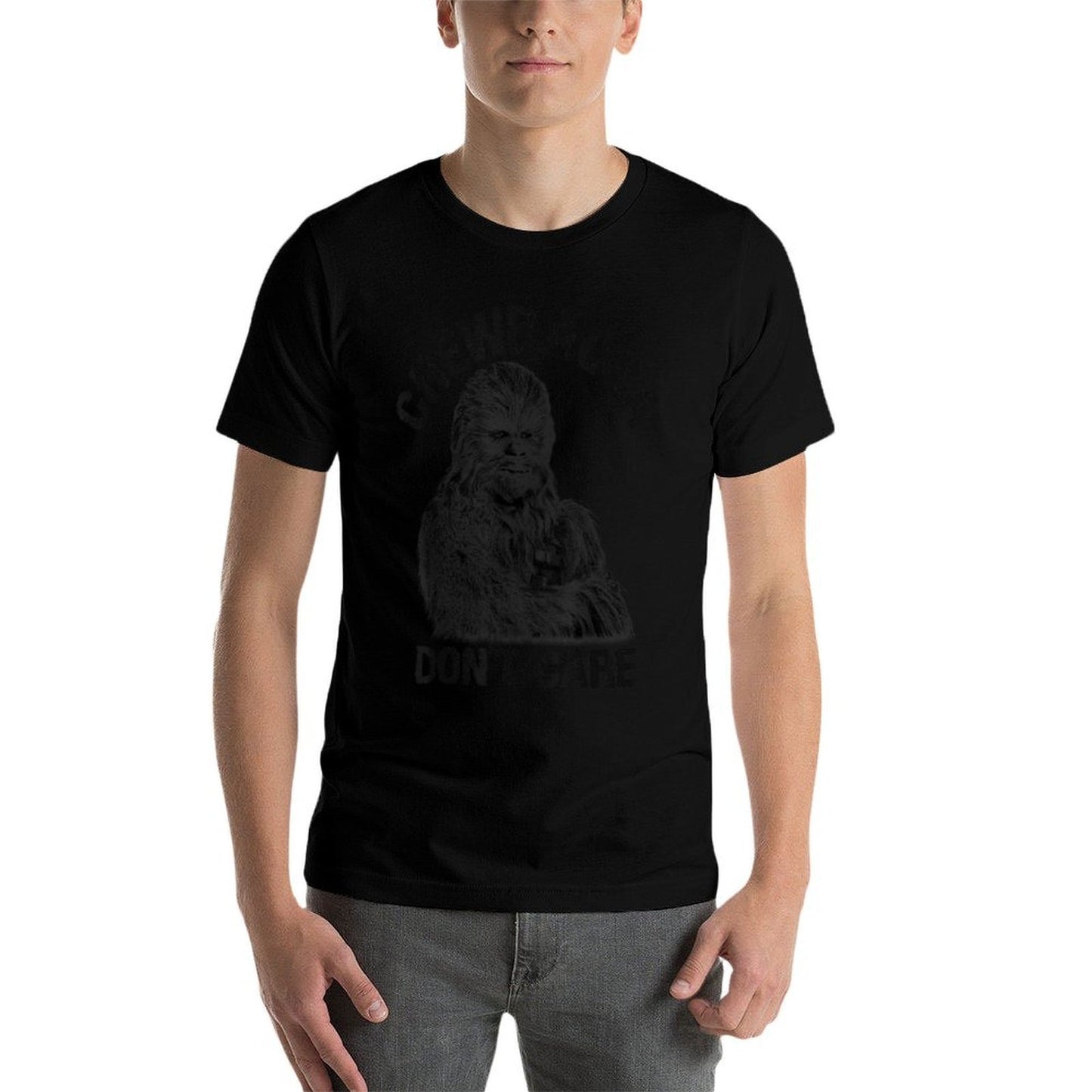 Star Wars Chewbacca Dont Care Funny Logo Tagless Design T-Shirt