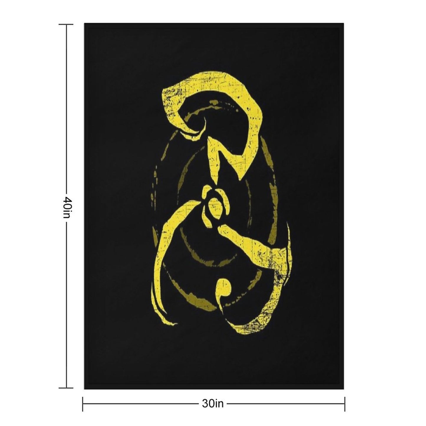 Yellow Sign - King in Yellow Plush Throw Blanket