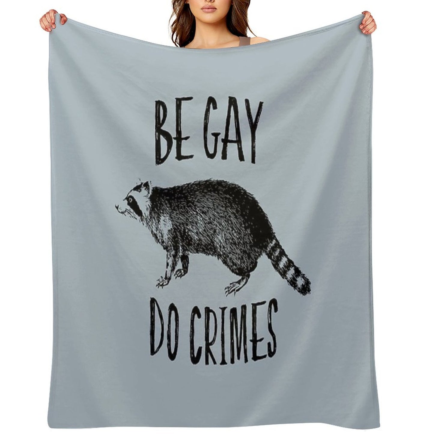 Be Gay, Do Crimes Shrink-resistant Throw Blanket