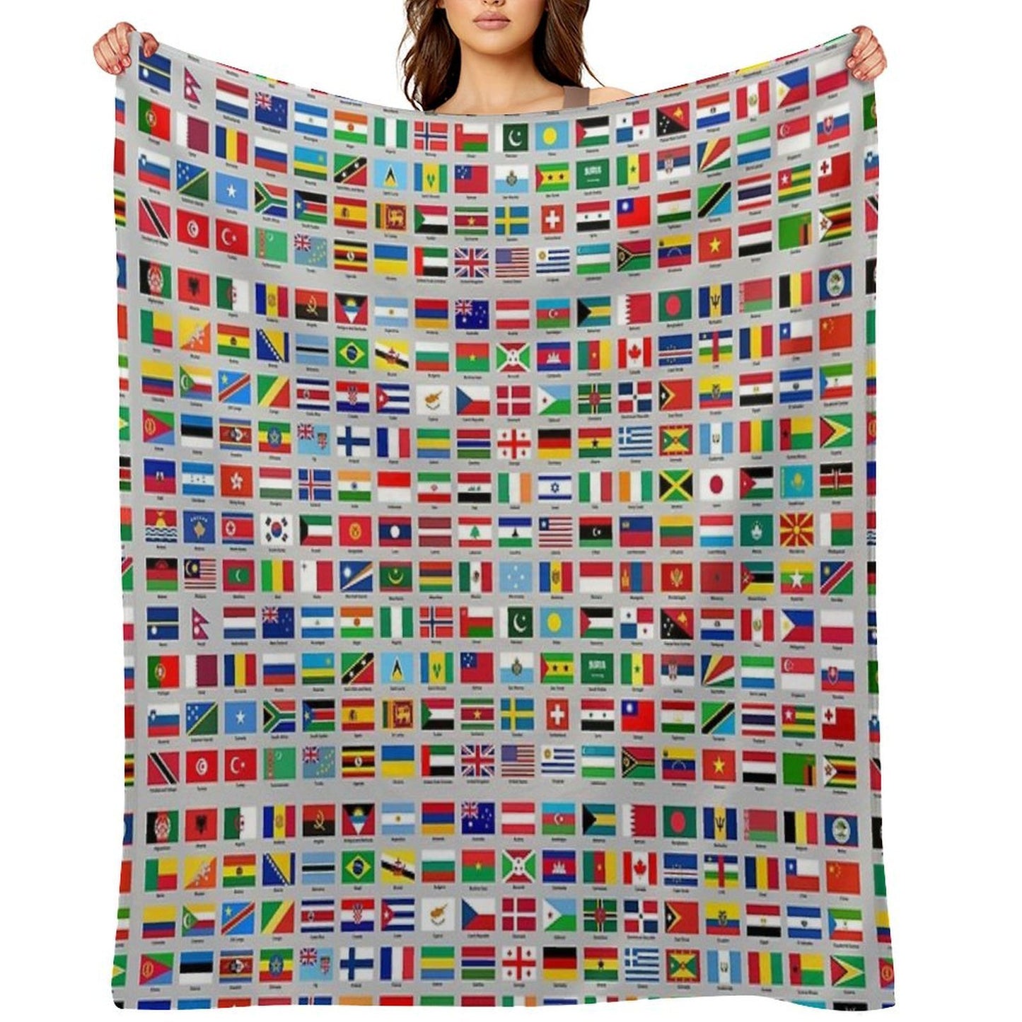 All of The Current World Flags Every Nation Multi-functional Throw Blanket