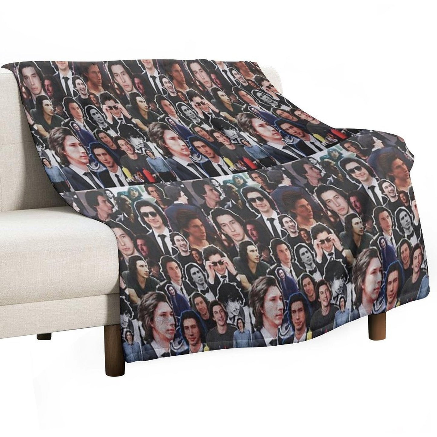 Assorted Adam Driver Collage Anti-pilling Throw Blanket