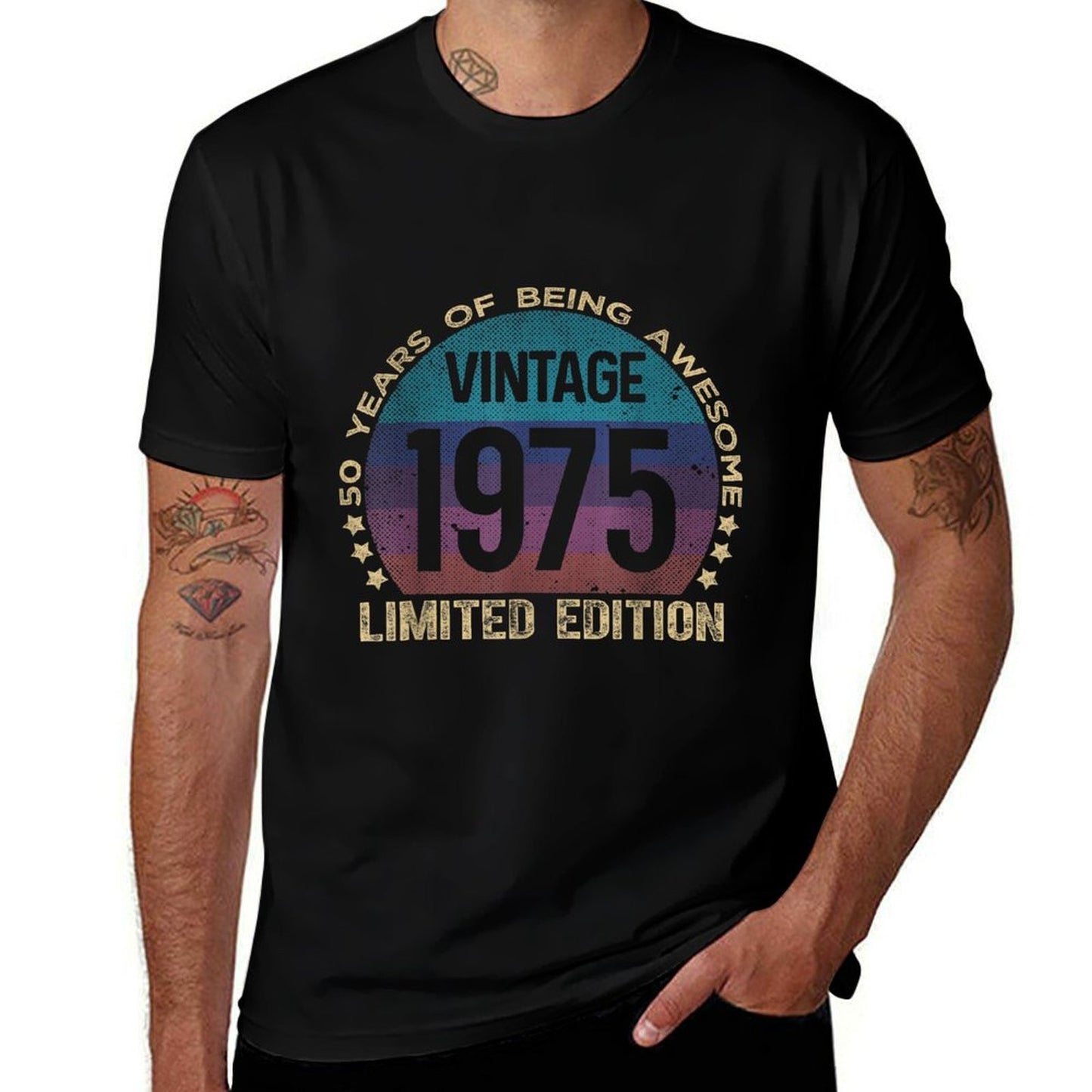 50 Year Old Gifts Vintage 1975 Limited Edition 50th Birthday Moisture-wicking T-Shirt
