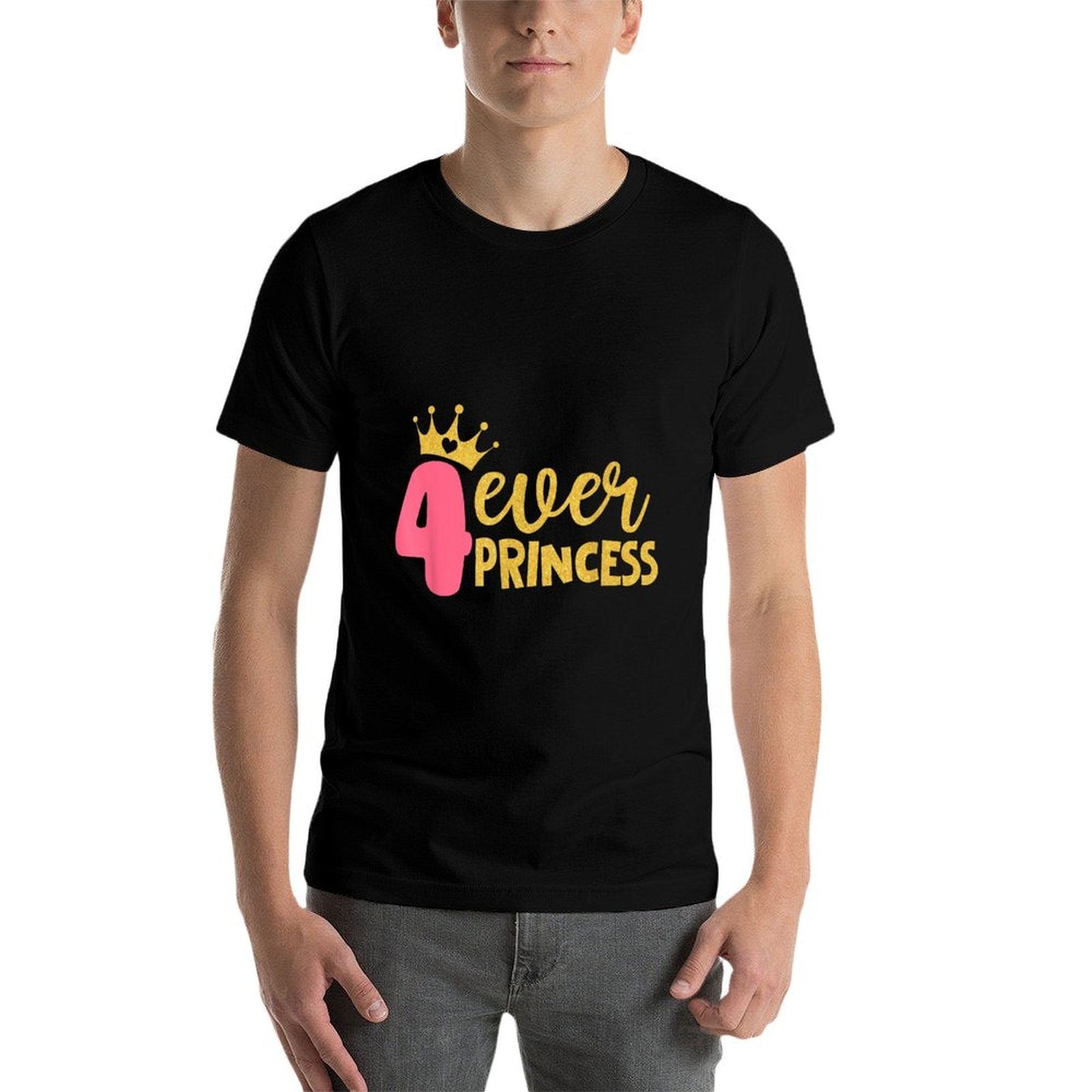 4 Ever Princess 4th Birthday Decorations Four Year Old Girl  Breathable T-Shirt