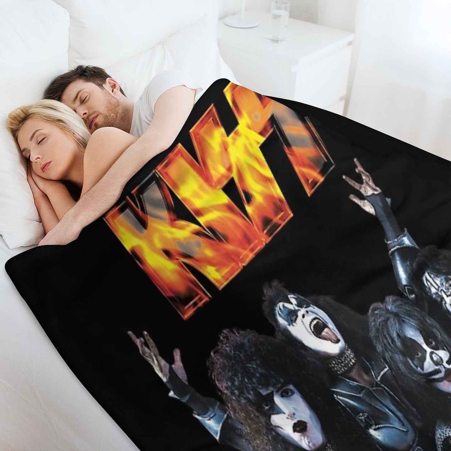 KISS Band Easy Care Throw Blanket
