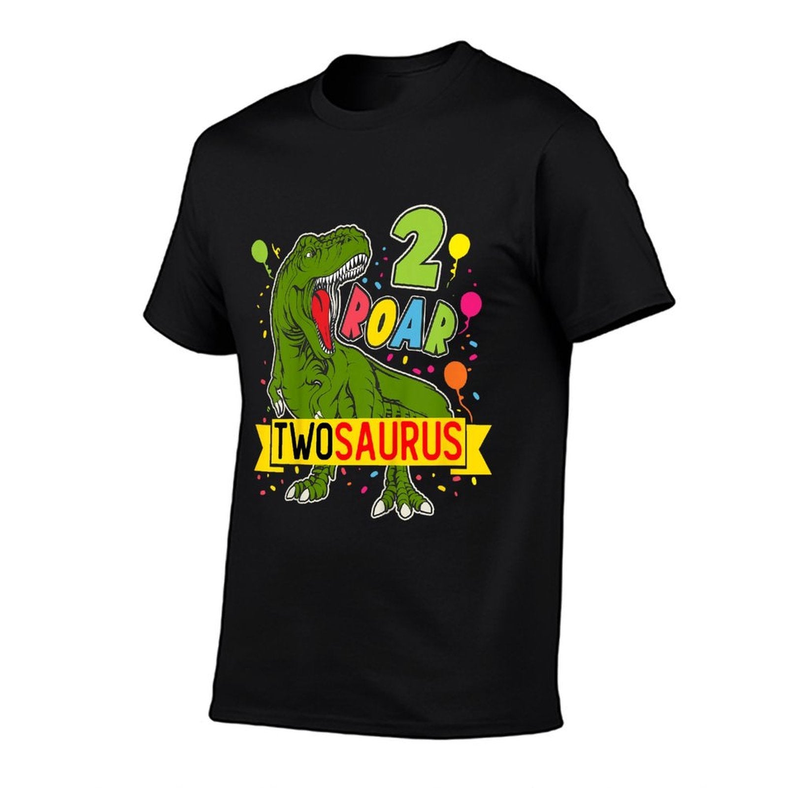 Kids 2nd Birthday Boy Dinosaur 2 Year Old TwoSaurus Second Bday  Heathered Texture T-Shirt