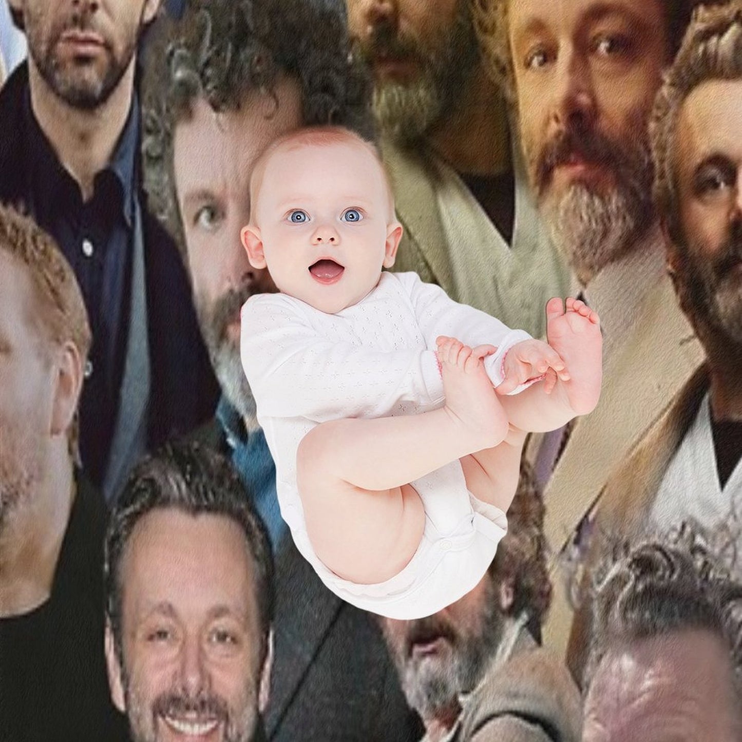 Michael Sheen Photo Collage Versatility Throw Blanket