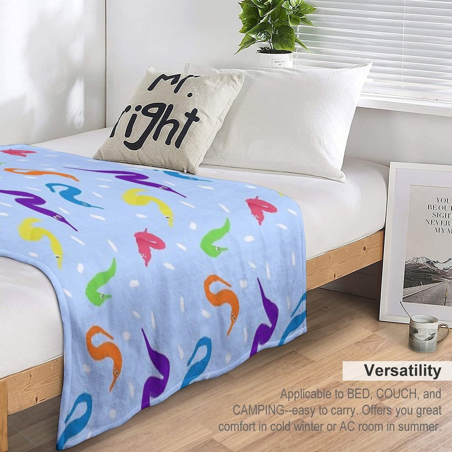 Worm on A String Babey! Eco-conscious Throw Blanket