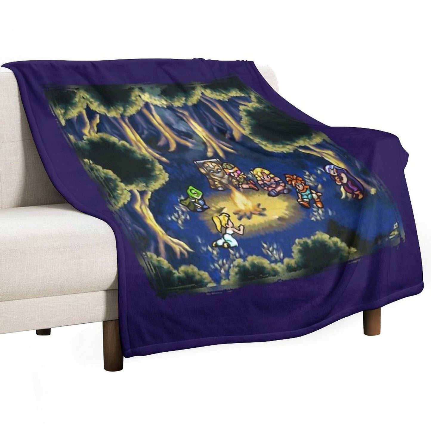 Chrono Trigger Camping Scene Compact Throw Blanket