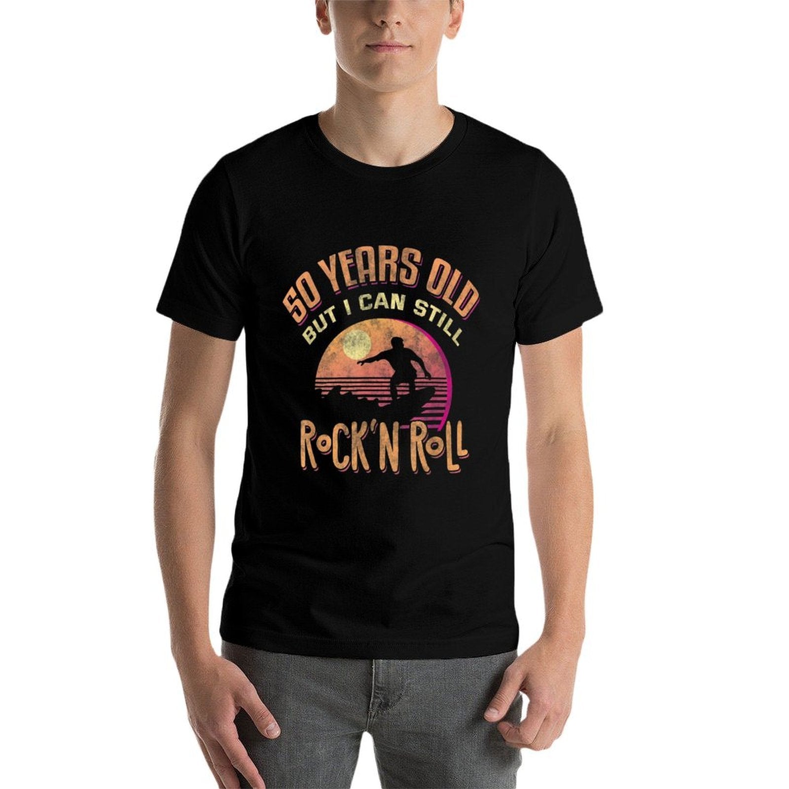 Fifty Years Old Rock N' Roll Gifts Vintage 50th Birthday  Quick-drying T-Shirt