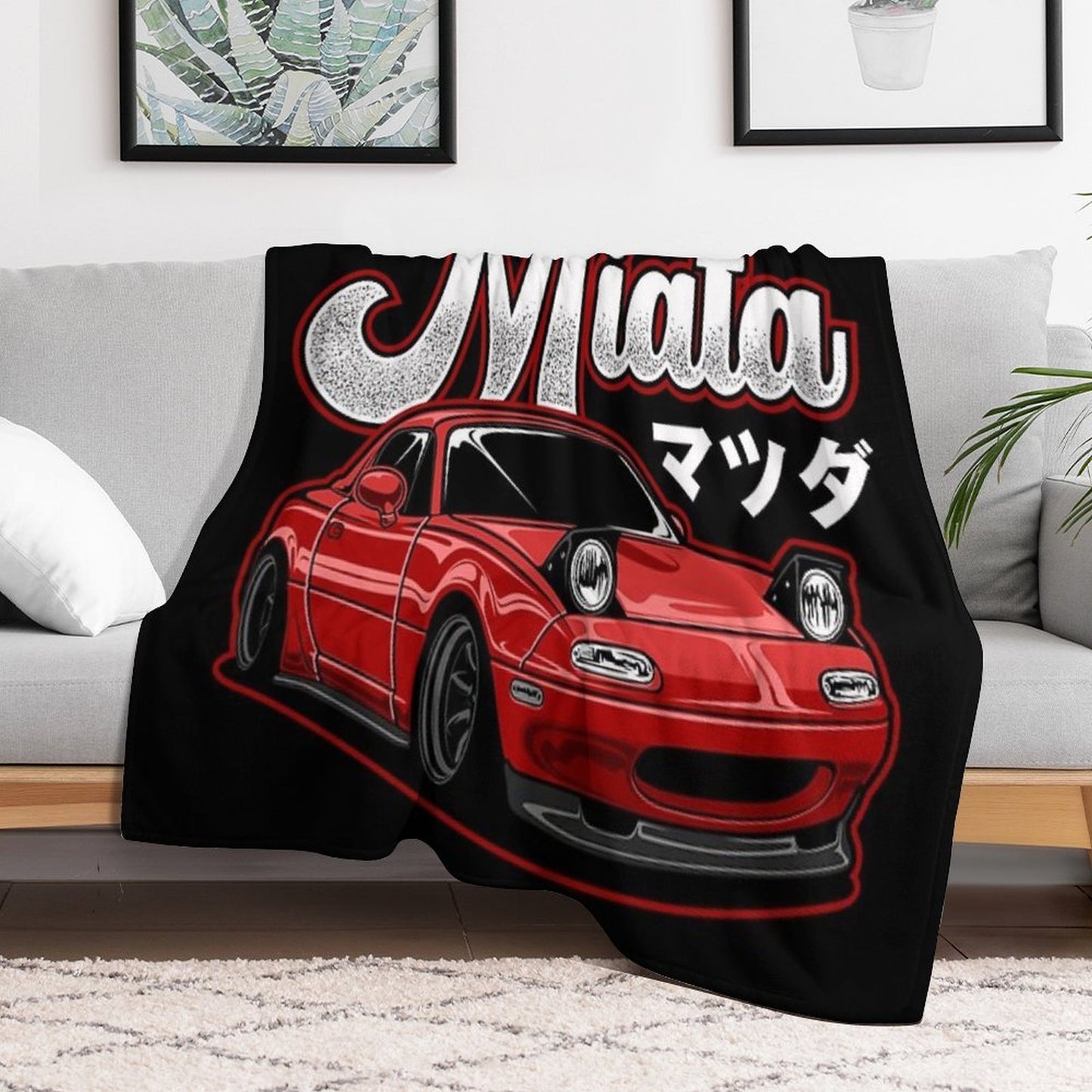 Miata MX-5 NA Red Durable Throw Blanket