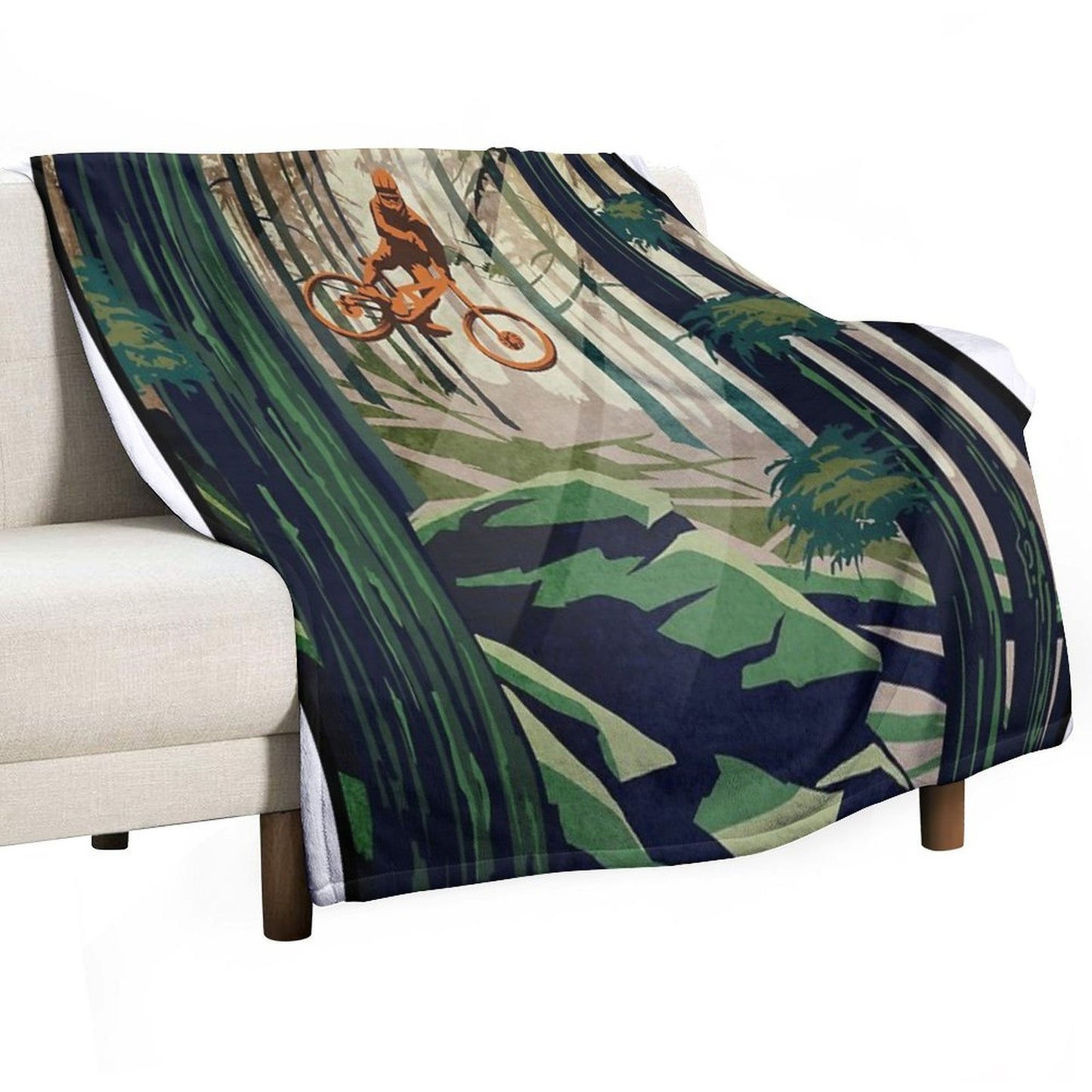 MY THERAPY Mountain Bike! Travel-friendly Throw Blanket