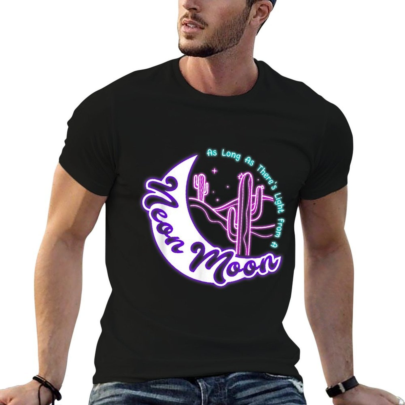 Vintage Cactus Sarcastic The Lights Love Lighting Neon Moons  Affordable Price T-Shirt