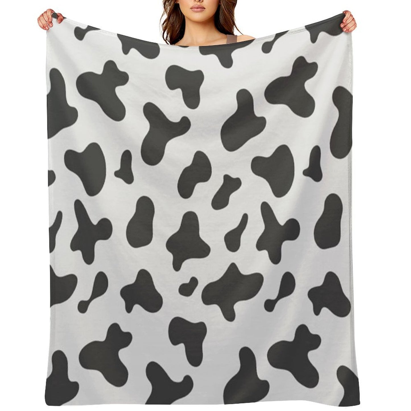 Kawaii Cow Pattern Lightweight Throw Blanket