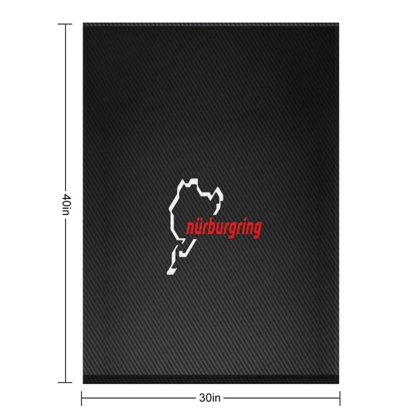 Nürburgring Carbon Fiber White Red Gift-ready Throw Blanket