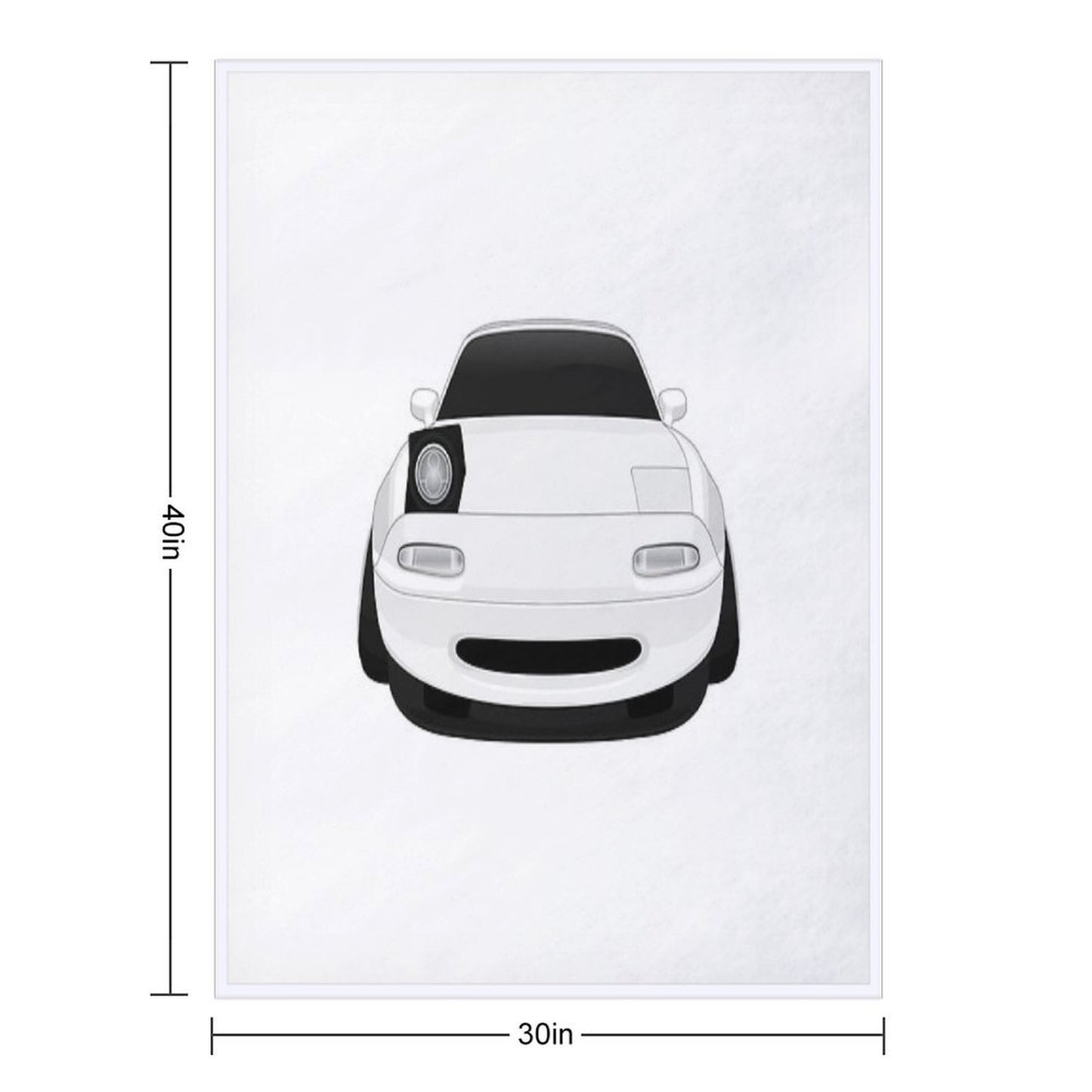 Miata Wink White Premium Throw Blanket