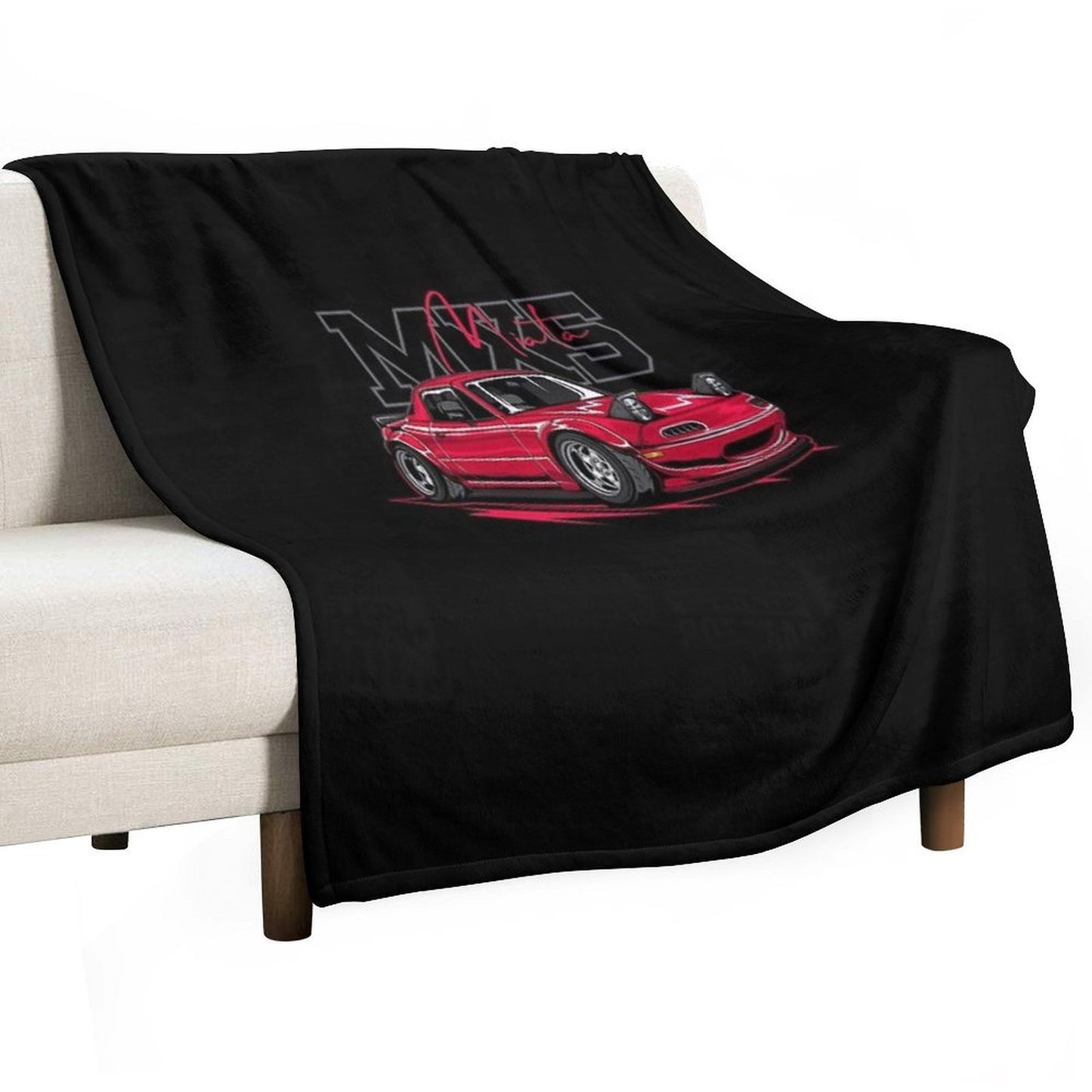 Red Mazda MX5 Miata Durable Throw Blanket