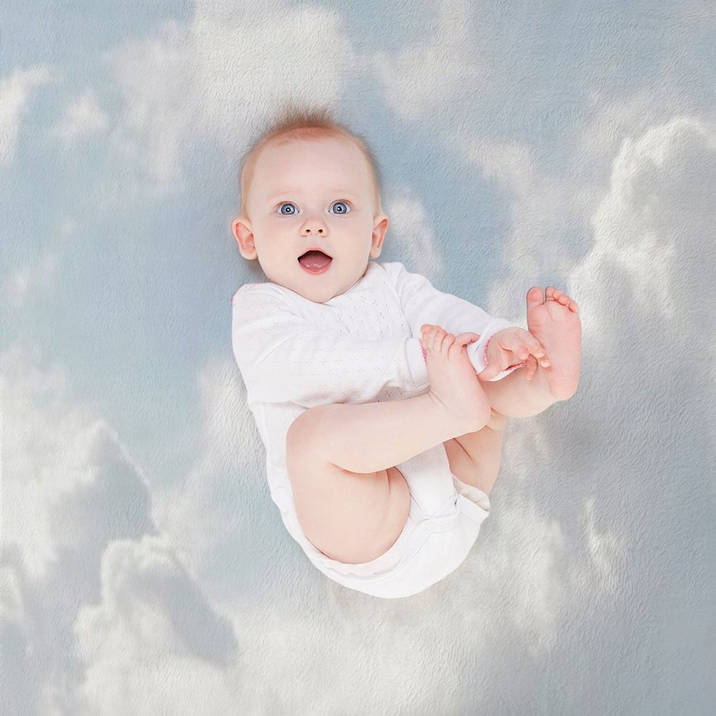 White Clouds Durable Throw Blanket