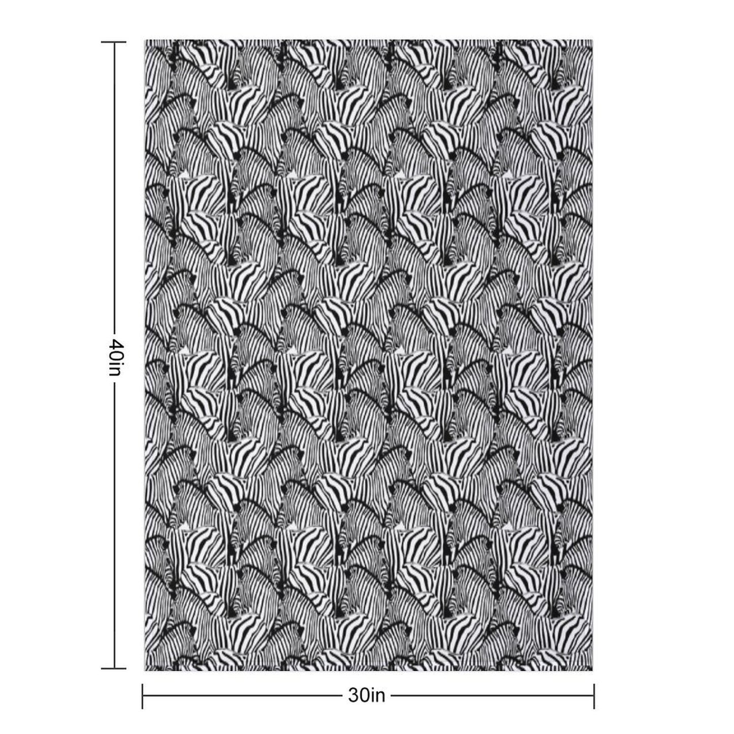 Zebra B W Easy Care Throw Blanket