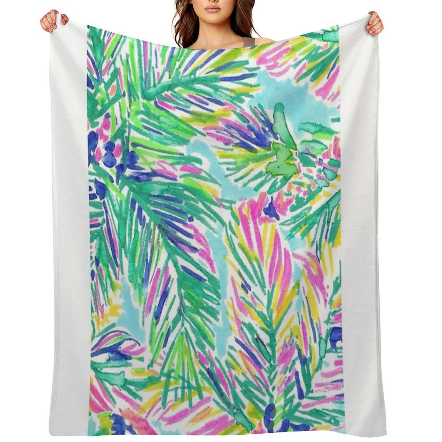 Coconut Lilly Tree Travel-friendly Throw Blanket