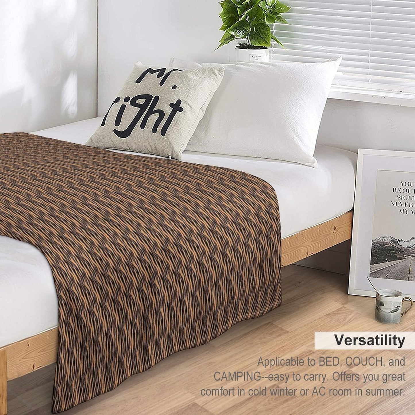 Tiger Animal Print Comfort Throw Blanket