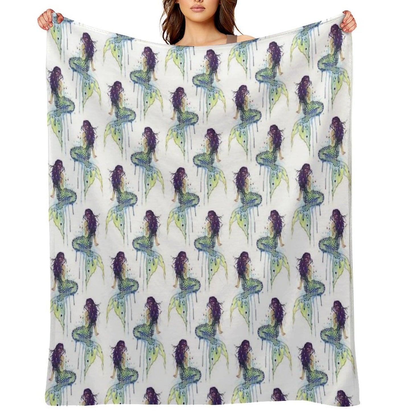 Mermaid Lightweight Throw Blanket
