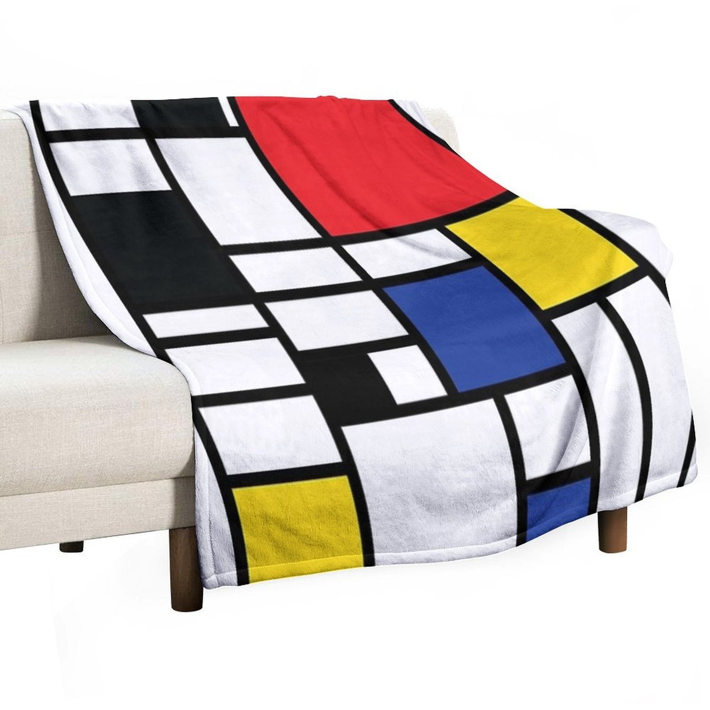 De Stijl #1 Machine-washable Throw Blanket
