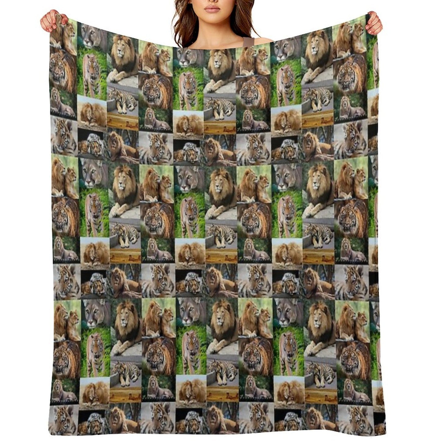 Lions And Tigers Lightweight Throw Blanket