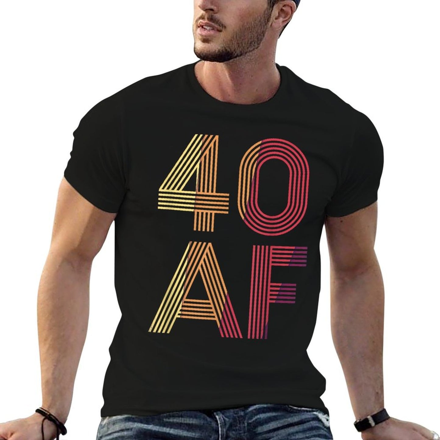Vintage 40th Birthday - 40 AF Breathable T-Shirt
