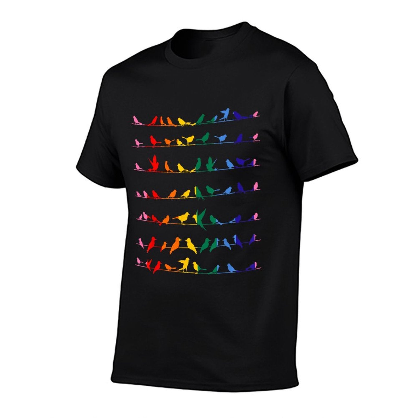 Proud LGBTQ Birds Animal LGBT Rights Pride Month Lesbian Gay  High-quality Stitching T-Shirt