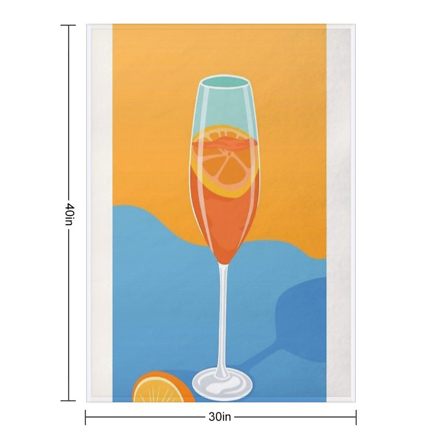 Aperol Spritz Premium Throw Blanket