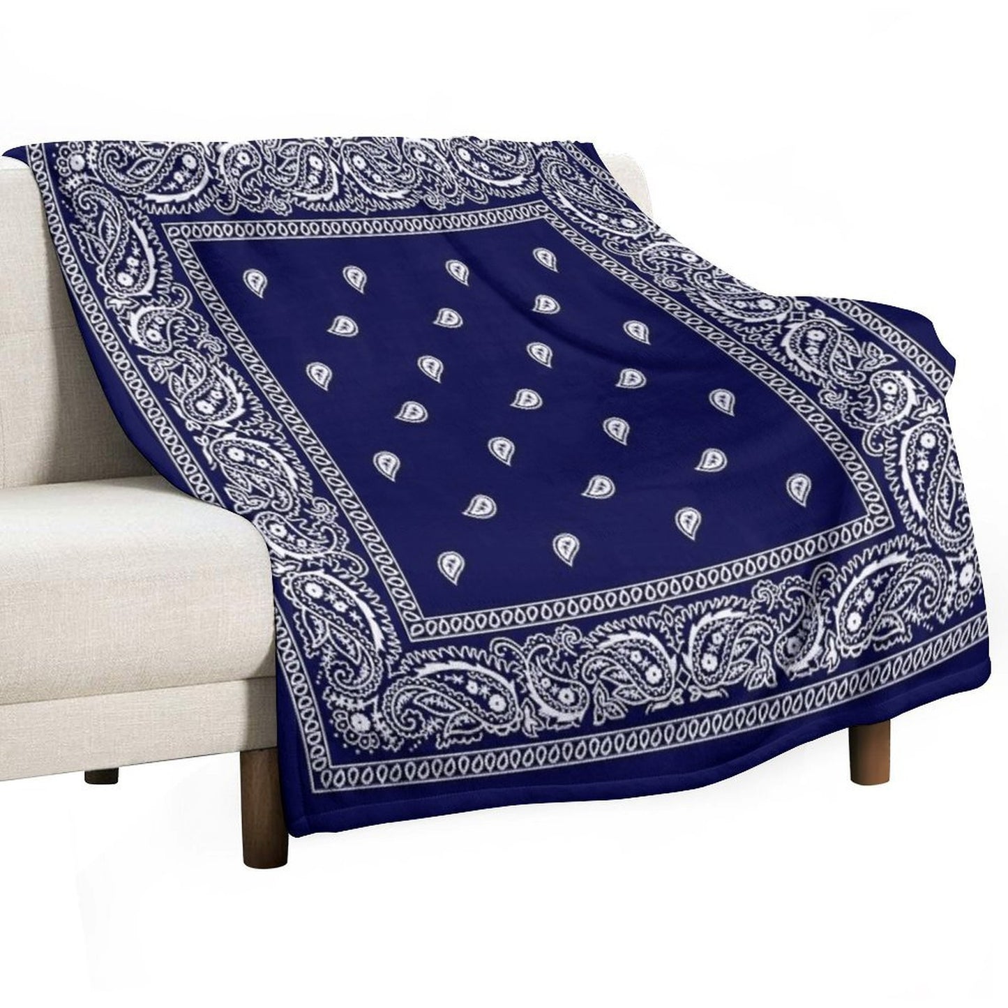 Bandana Blue Quick-dry Throw Blanket