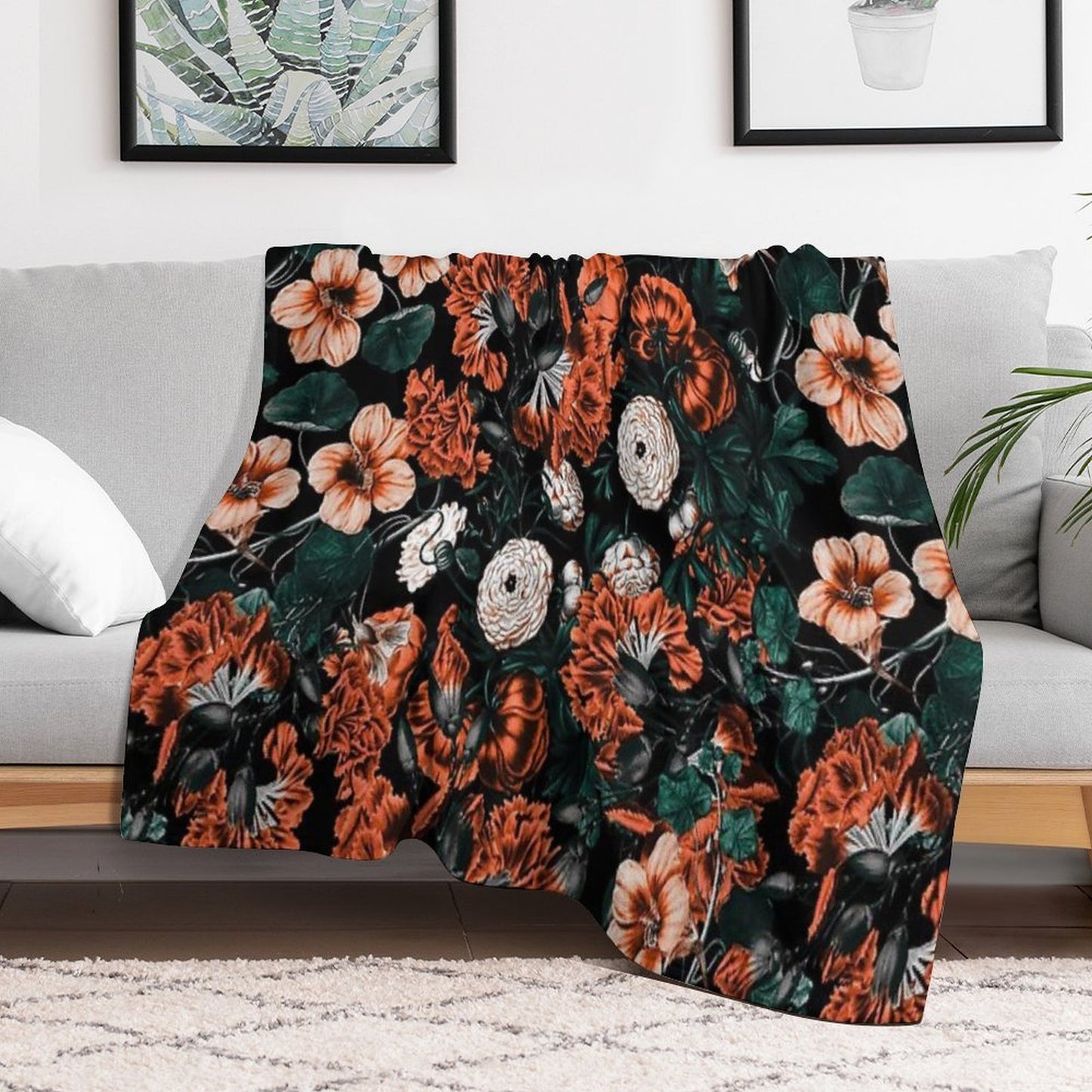 NIGHT FOREST XVII-A Eco-conscious Throw Blanket