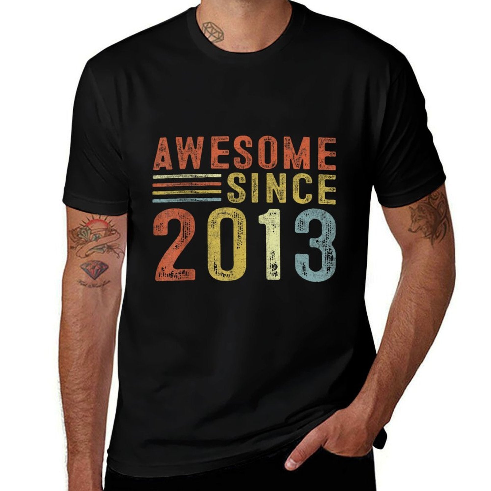 Awesome Since 2013 12th Birthday Retro Gifts Born In 2013  Soft T-Shirt